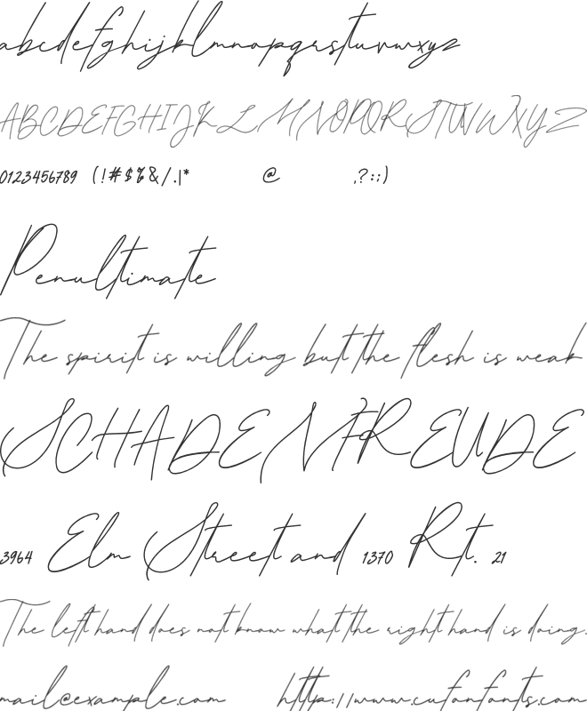 Madhona font preview