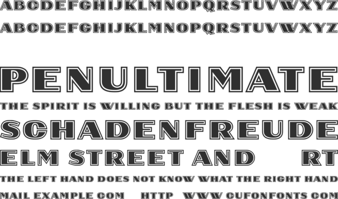 Recreation font preview