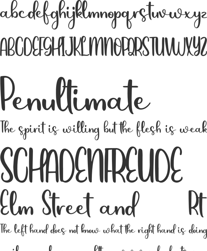 Pelicana font preview
