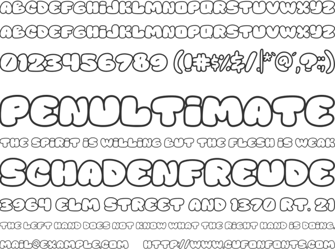 Bobagum font preview