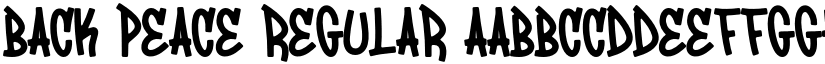 Back Peace Regular font