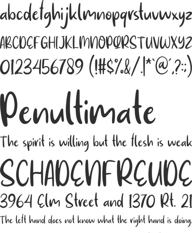 Oprah Suede font preview