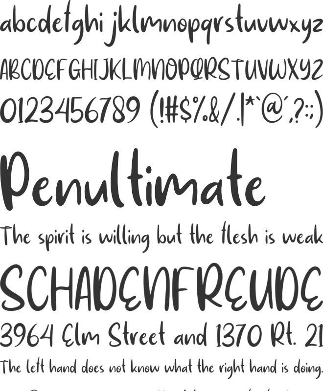 Oprah Suede font preview