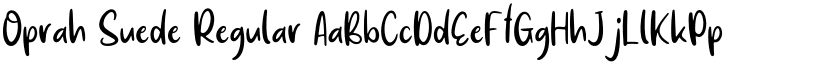 Oprah Suede Regular font