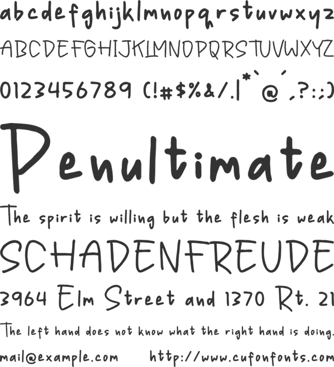 Friday Sunytime font preview