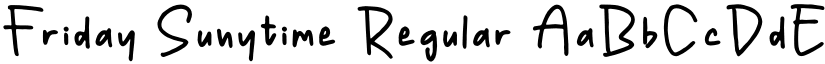 Friday Sunytime Regular font