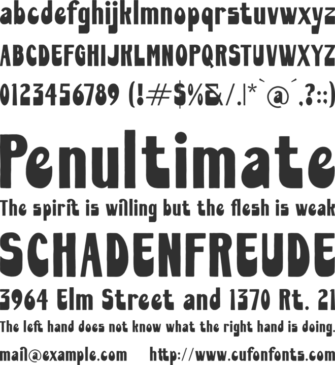Jakesmith font preview