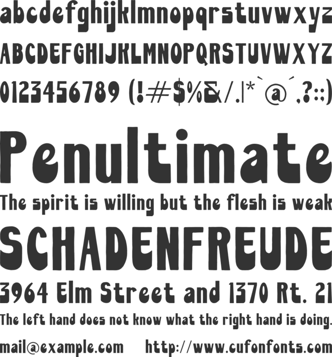 Jakesmith font preview