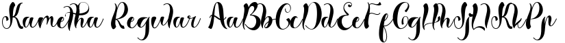 Kametha Regular font