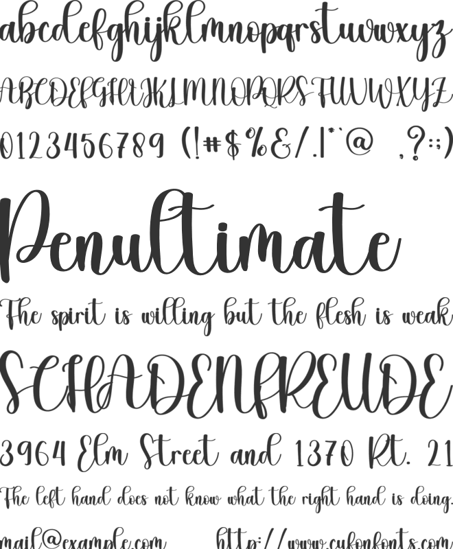 Golden font preview