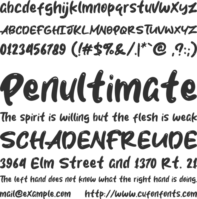 Juniory font preview