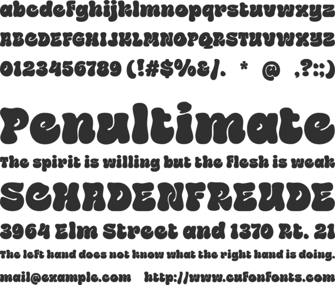 Funky Choky font preview
