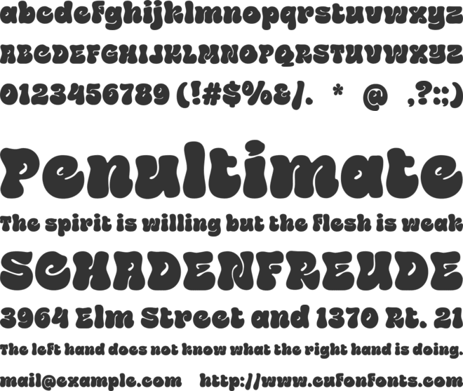 Funky Choky font preview