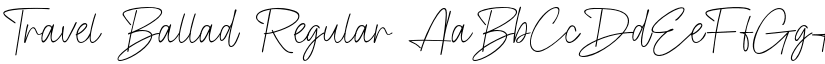 Travel Ballad Regular font