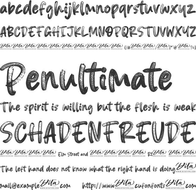 Blured Stroke font preview