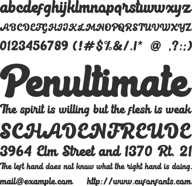 Beach Sunny font preview