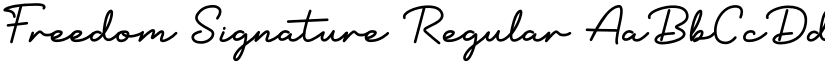 Freedom Signature Regular font