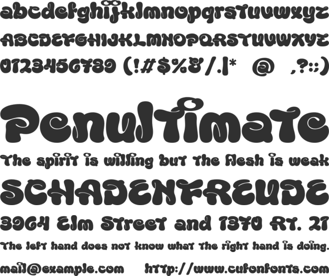 Cadho Toys font preview
