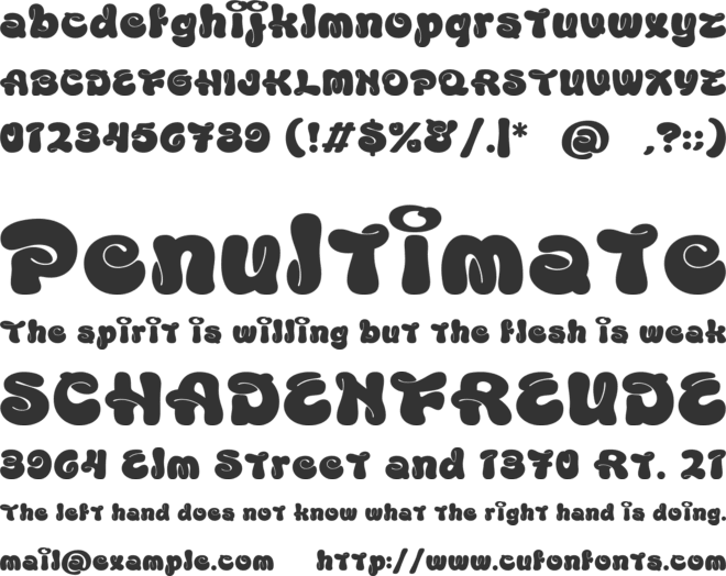 Cadho Toys font preview