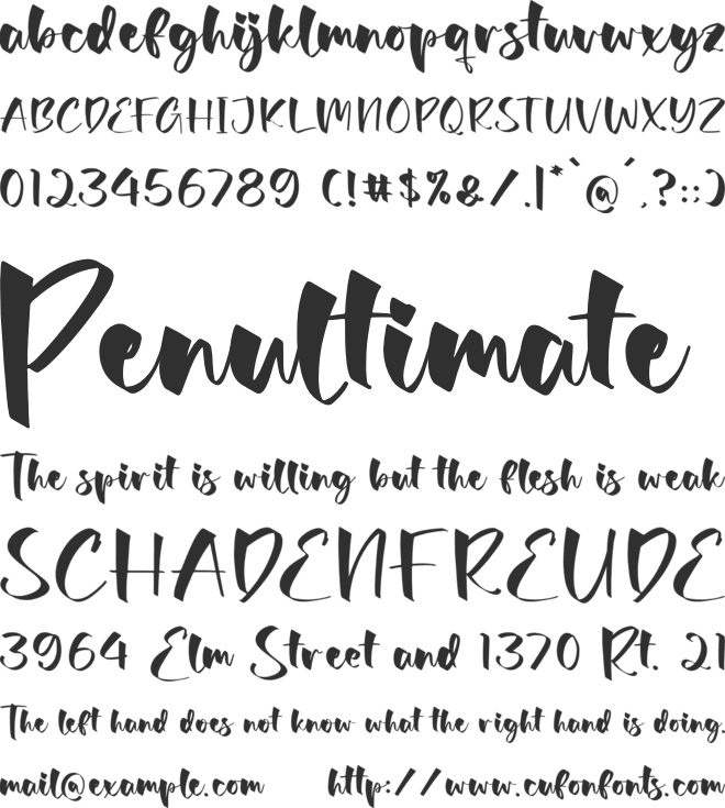 Folked Cordegall font preview