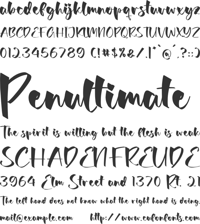 Folked Cordegall font preview