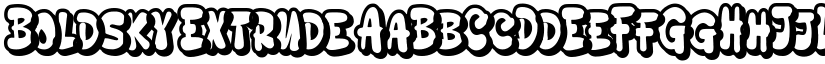 Boldsky Extrude font