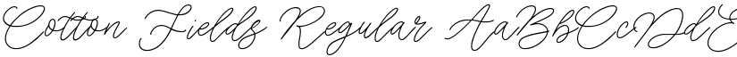 Cotton Fields Regular font