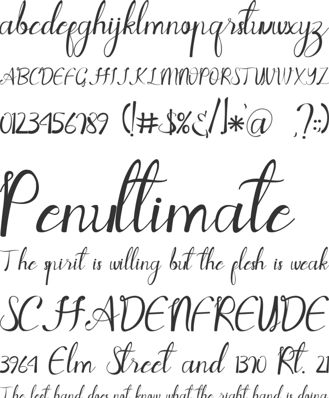 Christmas Style font preview