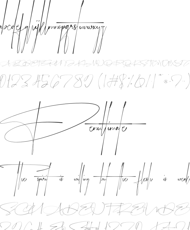 Trimaulidha Signature font preview