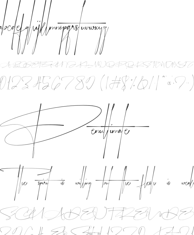 Trimaulidha Signature font preview