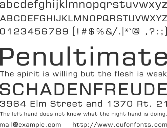 DB EuroThai X font preview