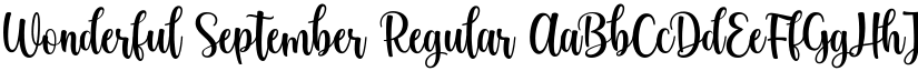 Wonderful September Regular font
