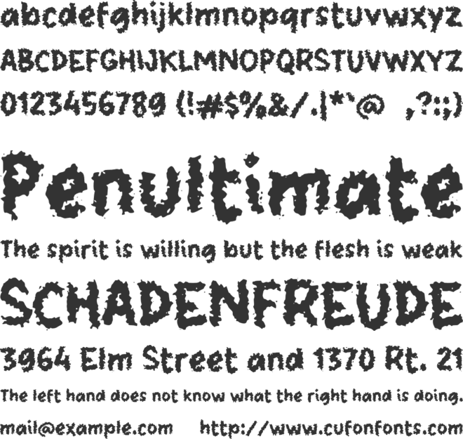 h Hroth font preview