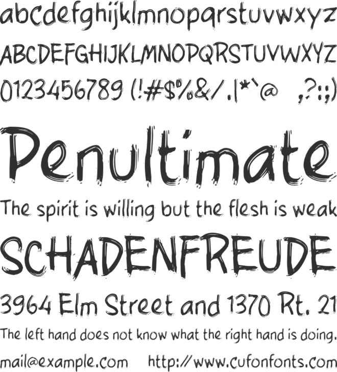 h Harbard font preview