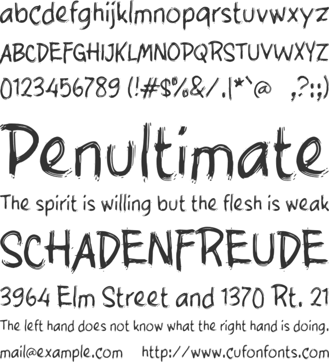 h Harbard font preview