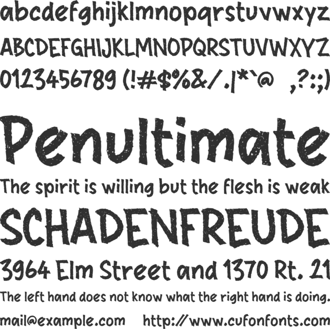 h Halfroad font preview
