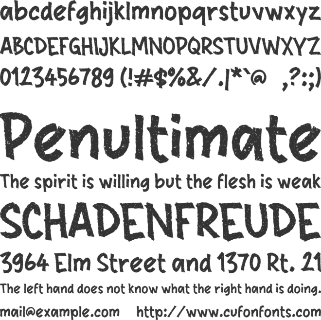 h Halfroad font preview