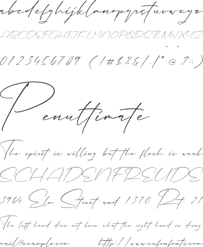 Bernathia Andalissa font preview