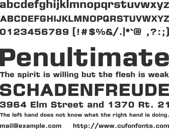 DB EuroThai X Bold font preview