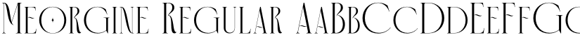 Meorgine Regular font