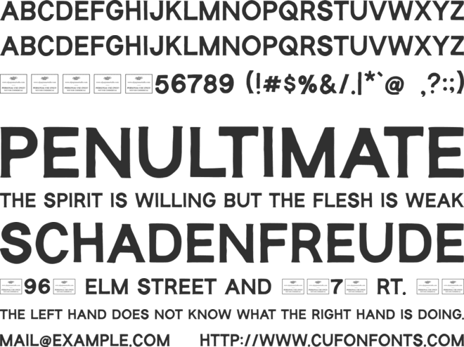 Ontario font preview
