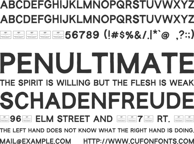 Ontario font preview