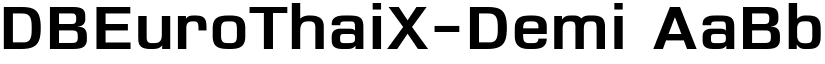 DBEuroThaiX-Demi font