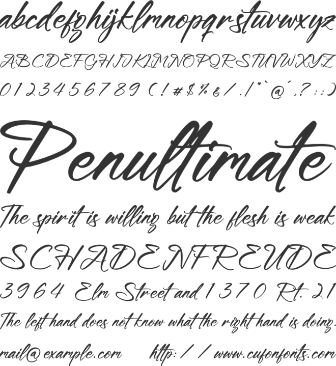 Blookwelly font preview