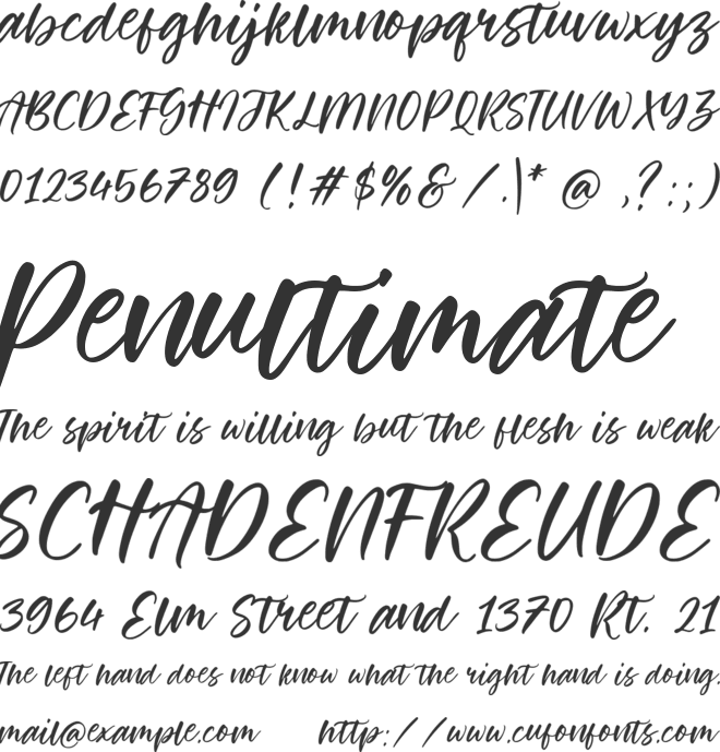 Orange Garden font preview