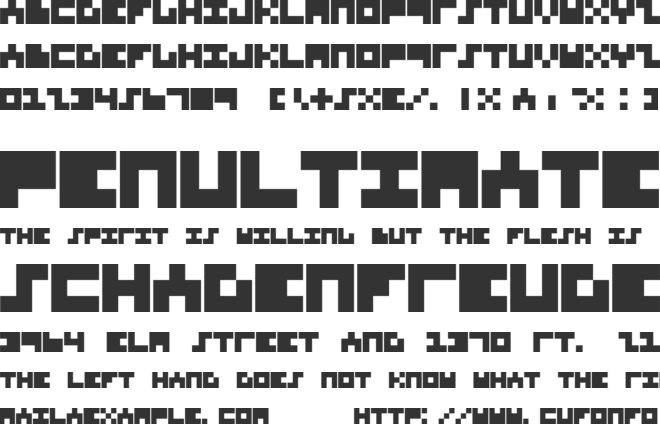 Superpix font preview