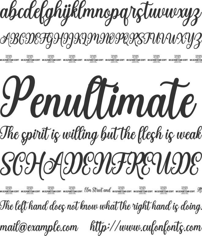 Honeycomb Script PERSONAL USE font preview