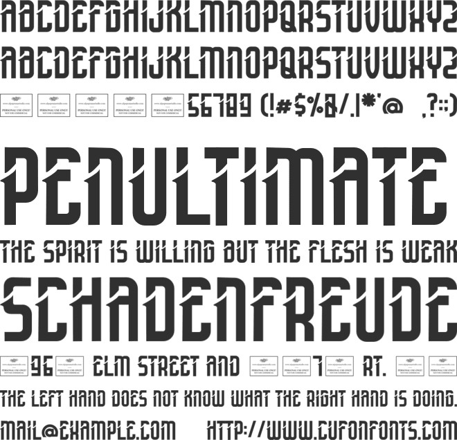 Olympia font preview