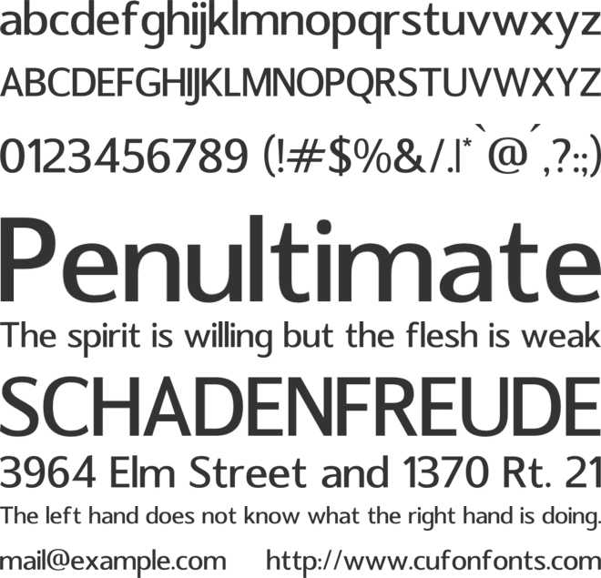 Bronten font preview