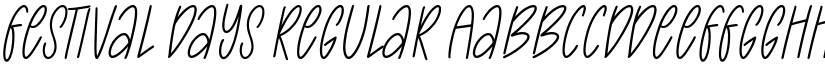 Festival Days Regular font